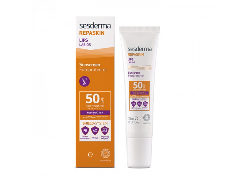 Sesderma Repaskin Lips SPF50 Средство для губ солнцезащитное, 15 мл 