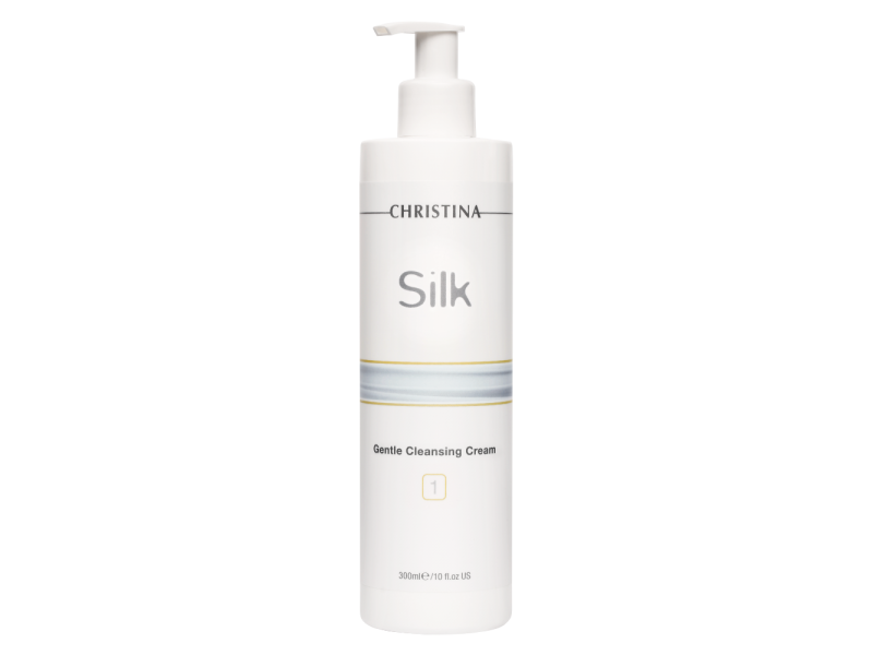  Christina Silk Gentle Cleansing Cream Мягкий очищающий крем (шаг 1) 300 мл.   Применение