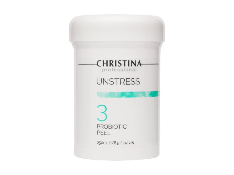  Christina Unstress Probiotic Peel, pH 3,0-4,0 Пилинг для лица с пробиотическим действием (шаг 3) 250 мл.   Применение