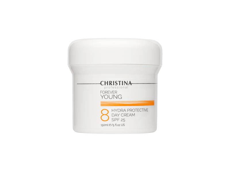  Christina Forever Young Hydra Protective Day Cream SPF 25 Дневной гидрозащитный крем c SPF 25 (шаг 8) 150 мл.   Применение