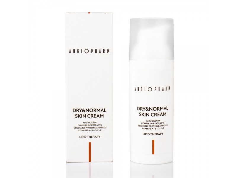 Angiofarm dry&normal skin cream крем для сухой и нормальной кожи, 50 мл.