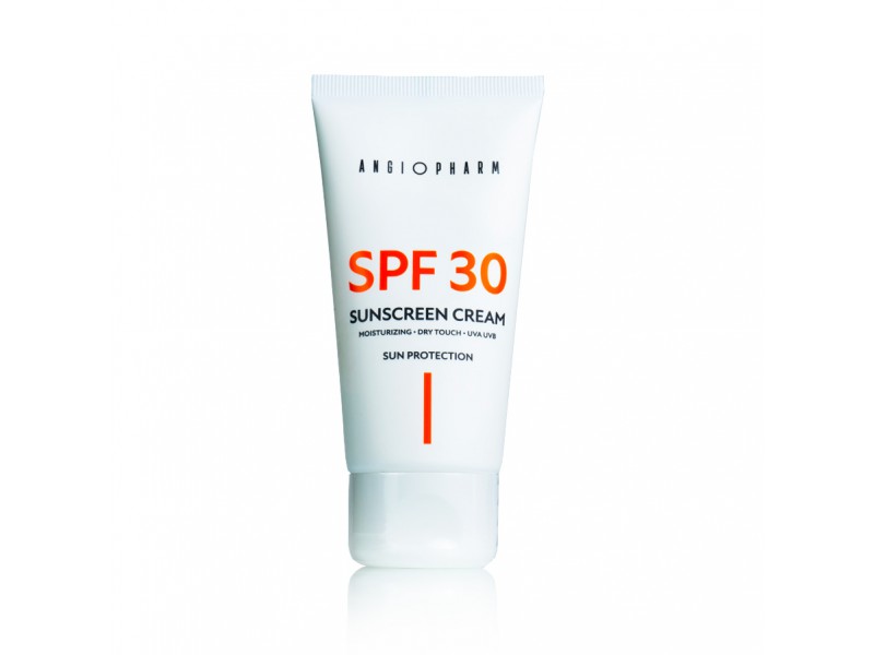 Angiofarm sunscreen face cream spf 30 солнцезащитный крем для лица, 50 мл.