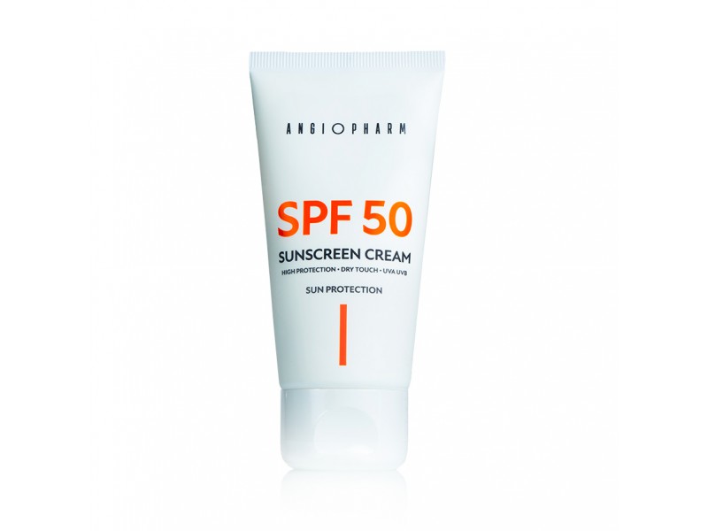 Angiofarm sunscreen face cream spf 50 солнцезащитный крем для лица, 50 мл.