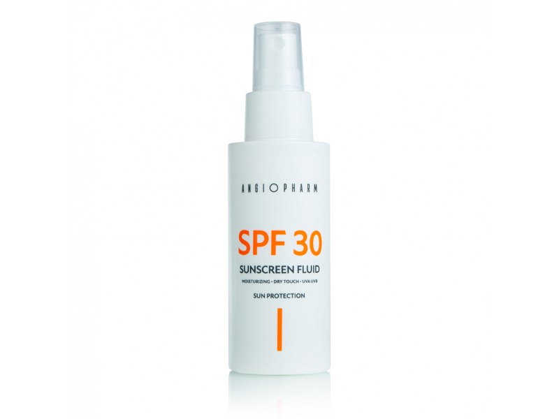 Angiofarm sunscreen fluid spf30 солнцезащитный флюид, 100 мл.