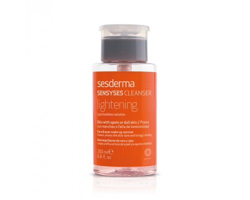 Sesderma Sensyses cleanser Lightening Лосьон липосомальный для снятия макияжа для пигментированной и тусклой кожи, 200 мл.