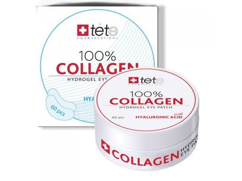 TETe 100% collagen hydrogel eye patch Гидроколлагеновые патчи для глаз, 60 шт