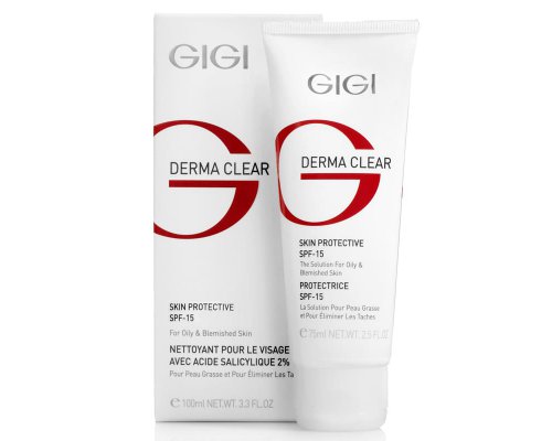 Крем увлажняющий защитный Gigi DERMA CLEAR Skin Protective SPF 15 75 мл