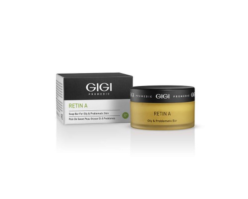 Gigi Retin A Soap bar for oily skin в банке со спонжем для жирной кожи, 100 гр.