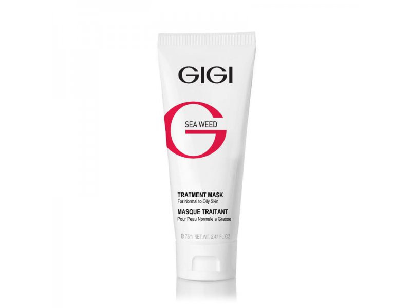  Лечебная маска для смешанной, жирной чувствительной и кожи Gigi Sea Weed Treatment Mask 75 мл  Применение