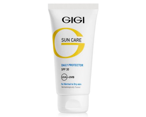 Gigi SUN CARE Daily Protector SPF 30 for normal to dry skin Крем солнцезащитный с защитой ДНК для сухой кожи, 75 мл