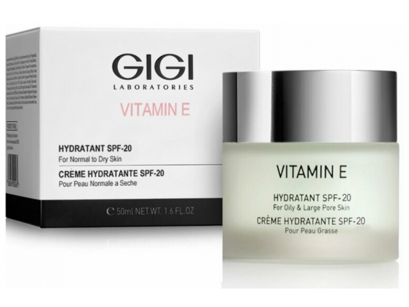  Увлажняющий крем для комбинированной и жирной кожи Gigi VITAMIN E Hydratant SPF 20 for oily & large pore skin 50 мл  Применение