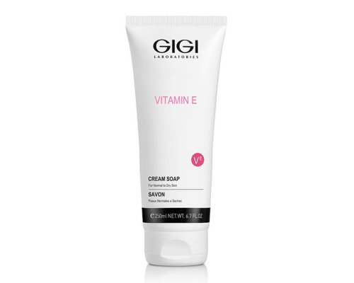 Gigi Vitamin E Cream Soap Мыло-крем очищающее для нормальной и сухой кожи, 250 мл.