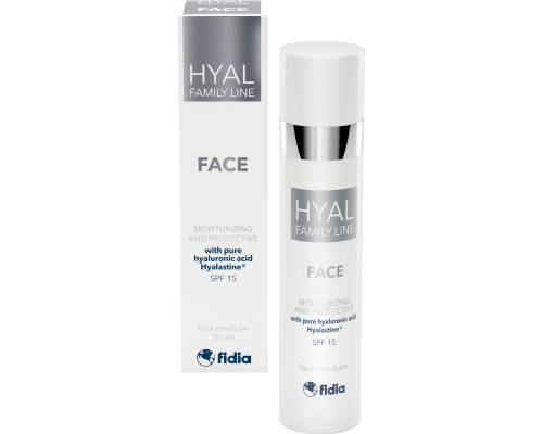 Fidia Hyal Family Line Face Cream Увлажняющая защитная эмульсия для лица с гиалуроновой кислотой, 50 мл.