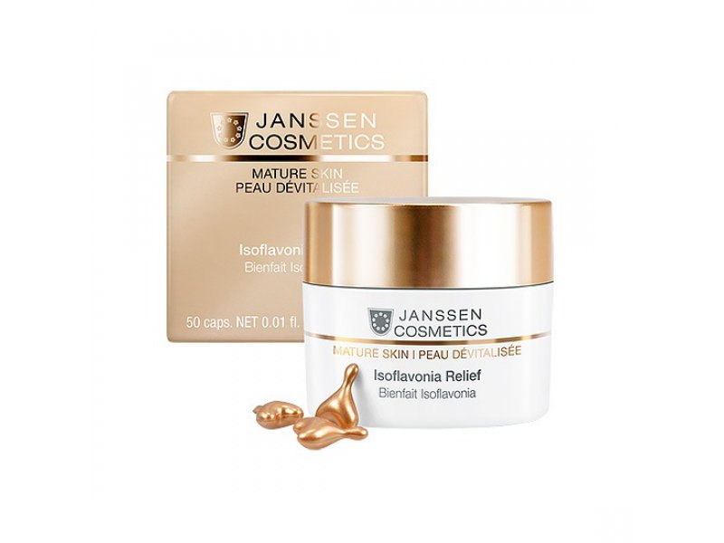 Janssen Cosmetics Isoflavonia Relief Капсулы с фитоэстрогенами и гиалуроновой кислотой, 50 капс.