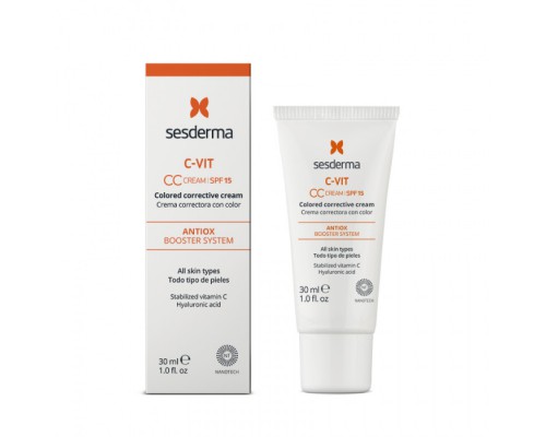 Sesderma C-Vit CC Cream SPF 15 Крем корректирующий тон кожи с витамином С, 30 мл