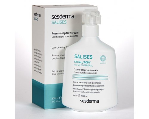 Sesderma SALISES Facial/Body Foamy Soap Free Cream Пенящийся крем для умывания, 300 мл