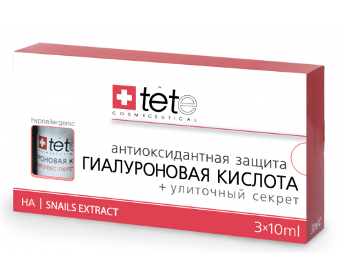 Гиалуроновая кислота + Улиточный секрет TETe Hyaluronic Acid + Snail Extract 3*10 ml