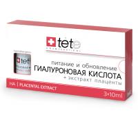 TETe Hyaluronic Acid + Placental Extract Гиалуроновая кислота + Экстракт плаценты,  3 шт по 10 мл.
