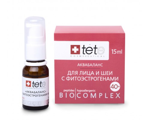 Биокомплекс аквабаланс для лица, шеи, декольте с фитоэстрогенами 40+ TETe Biocomplex 40+ 15 ml