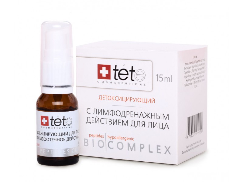  Биокомплекс детоксицирующий с лимфодренажным действием  TETe Biocomplex Detoxifying Therapy 15 ml  Применение