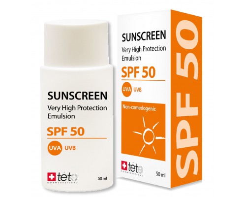 Солнцезащитный флюид SPF50 TETe SUNSCREEN SPF50, 50 ml