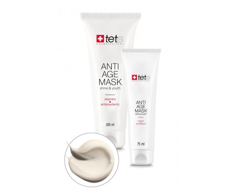 Омолаживающая маска с витаминами и антиоксидантами Отбеливающее действие TETe Anti-age Mask Vitamins and Antioxydants 200 ml