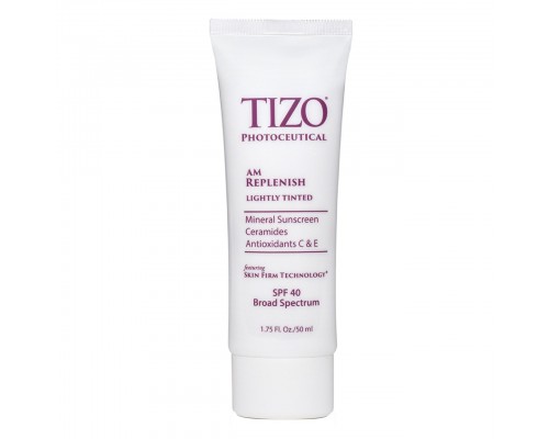 TIZO Photoceutical AM Replenish SPF 40 Lightly Tinted Дневной питательный крем с оттенком, 50 мл