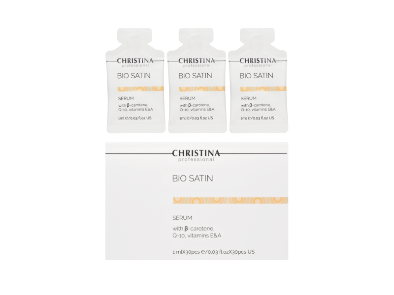  Christina Bio Satin Serum sachets kit 30 pcs Сыворотка «Био-Сатин» в инд. саше 1 мл х 30 шт., 30 мл.   Применение