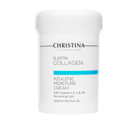 Christina Elastin Collagen Azulene Moisture Cream with Vitamins A, E & HA for normal skin Увлажняющий крем c витаминами А, Е и гиалуроновой кислотой для нормальной кожи «Эластин, коллаген, азулен», 250 мл 