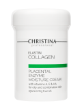  Christina Elastin Collagen Placental Enzyme Moisture Cream with Vitamins A, E & HA Увлажняющий крем с витаминами А, Е и гиалуроновой кислотой для жирной и комбинированной кожи «Эластин, коллаген, плацентарный фермент», 250 мл   Применение