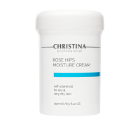 Christina Rose Hips Moisture Cream with Carrot Oil for dry and very dry skin Увлажняющий крем с маслом моркови для сухой и очень сухой кожи «Шиповник», 250 мл. 