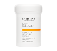  Christina Elastin Collagen Carrot Oil Moisture Cream with Vitamins A, E & HA for dry skin  Увлажняющий крем с витаминами А, Е и гиалуроновой кислотой для сухой кожи «Эластин, коллаген, морковное масло», 250 мл