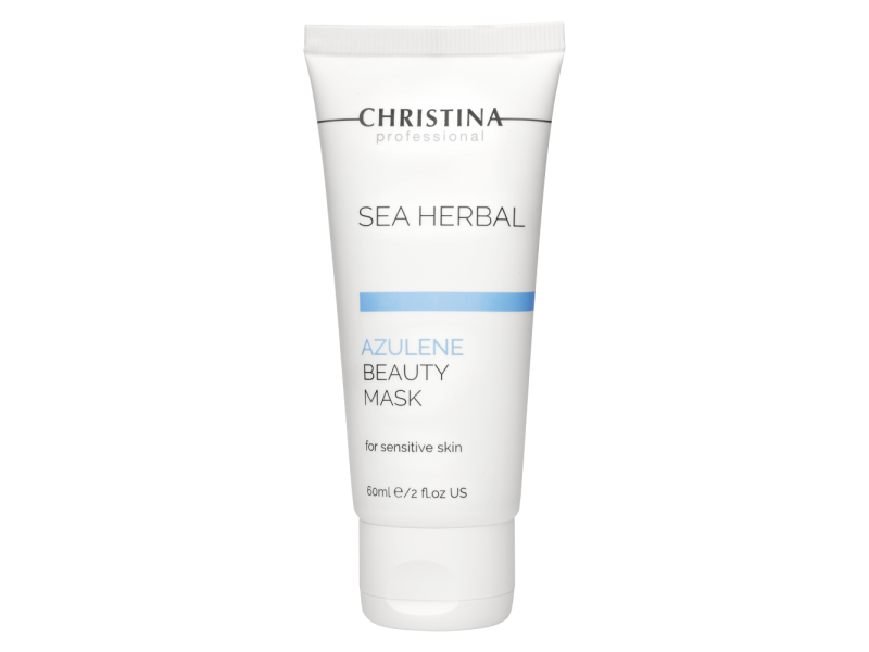 Christina Sea Herbal Beauty Mask Azulene for sensitive skin Маска красоты на основе морских трав для чувствительной кожи «Азулен» 60 мл.  Применение